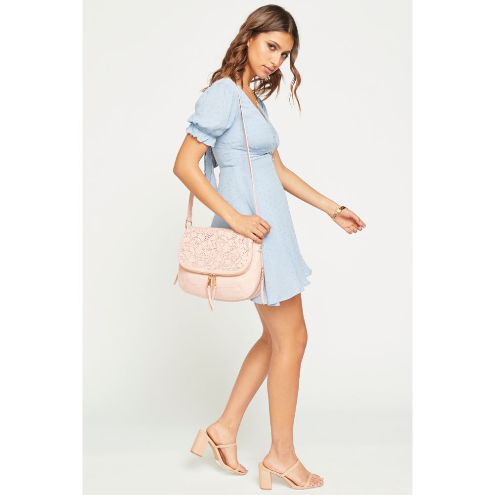 Woman wearing Blush Urban Expressions Sunday Messenger 840611148131 View 4 | Blush