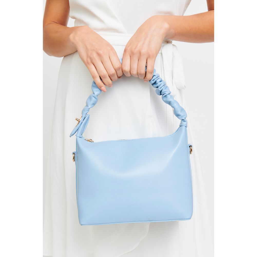 Woman wearing Sky Blue Urban Expressions Maddie Crossbody 840611179357 View 2 | Sky Blue