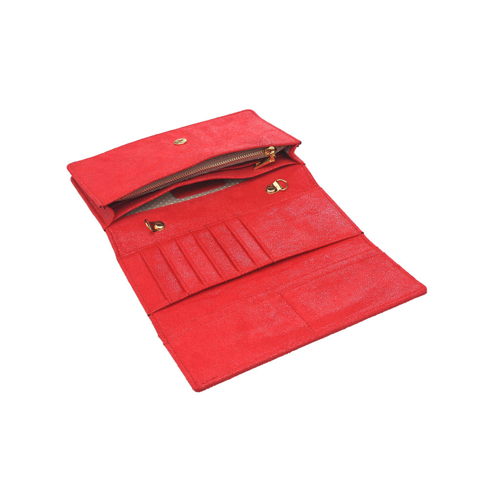Product Image of Urban Expressions Jolie Shimmer Wallet NA-840611145673 View 4 | Red