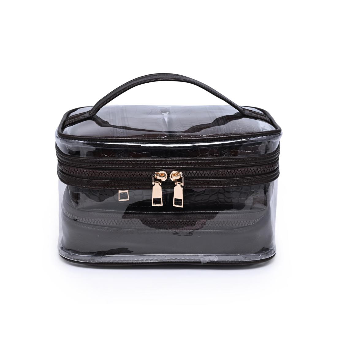 Urban Essentials Croc Chic - 4 Piece Train Case Set 840504215704 View 5 | Chocolate