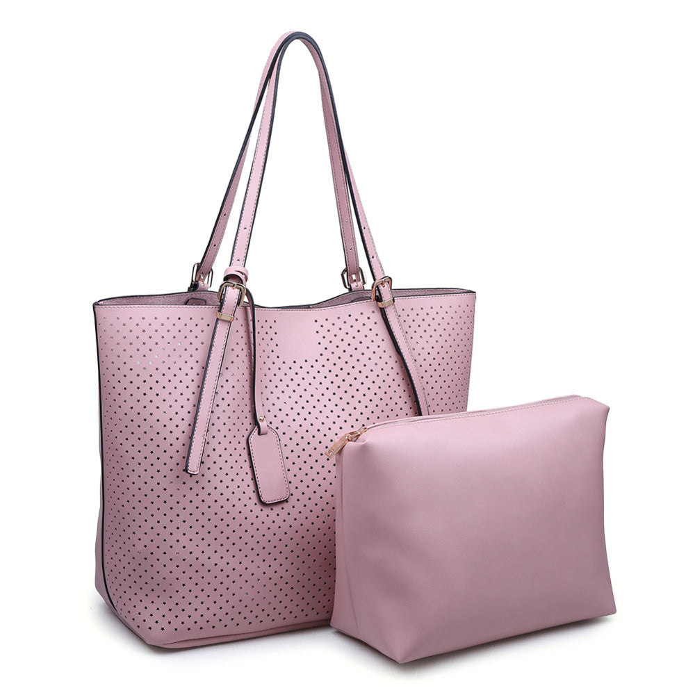 Woman wearing French Rose Urban Expressions Payson Tote NA-840611141064 View 2 | French Rose