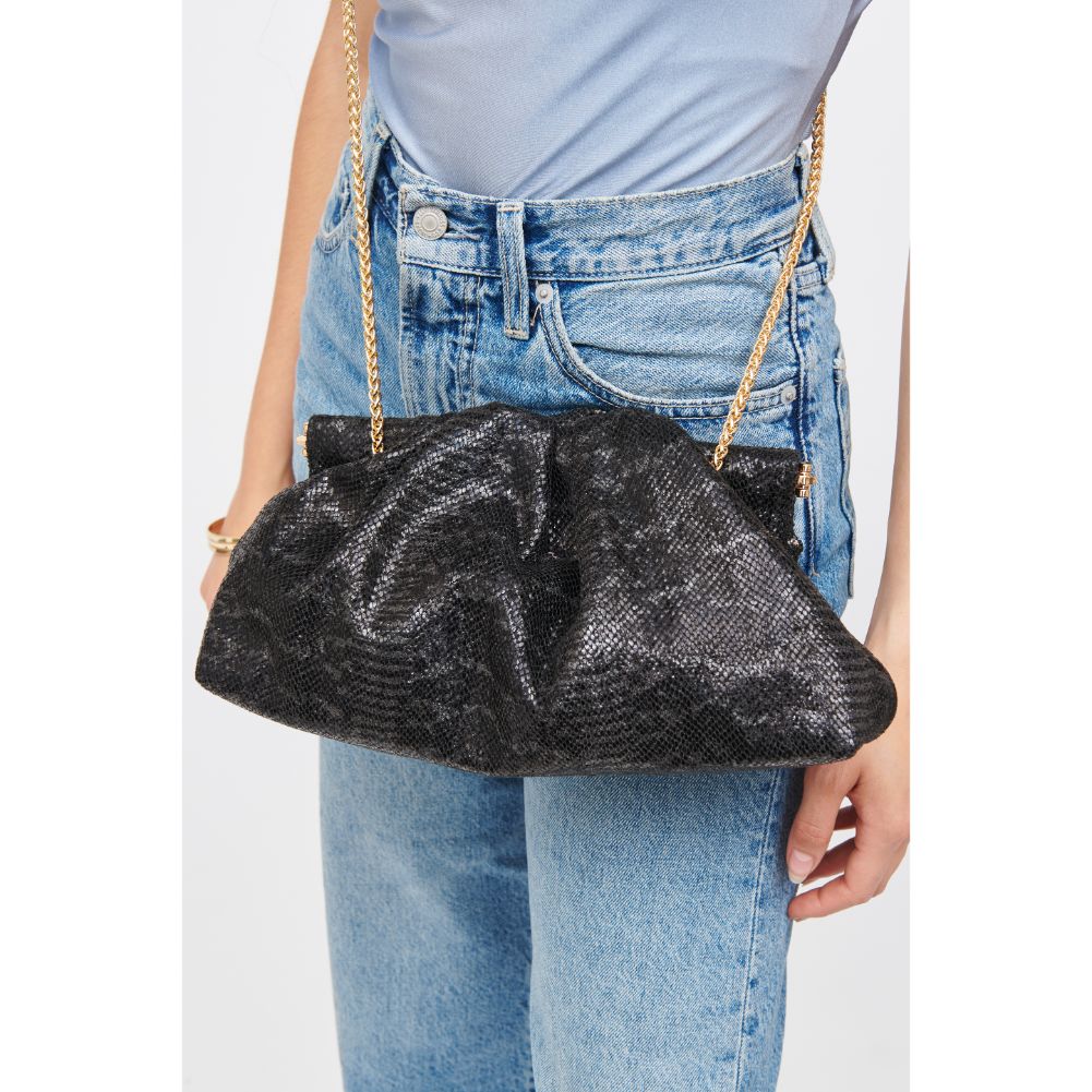 Woman wearing Black Urban Expressions Keri Clutch 840611185273 View 2 | Black