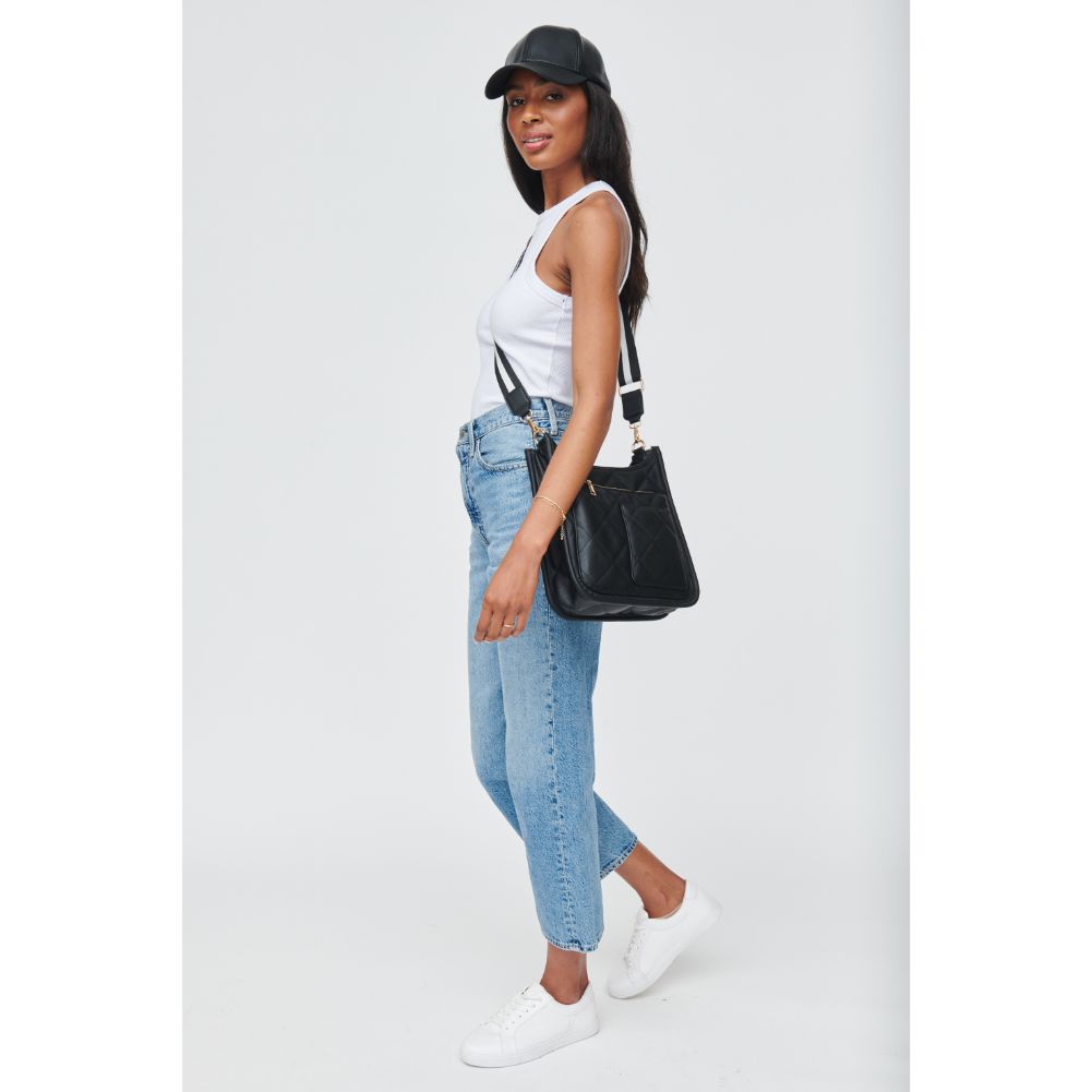 Woman wearing Black Urban Expressions Harlie Crossbody 840611104847 View 4 | Black