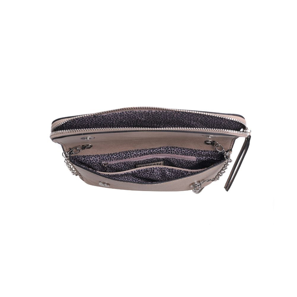 Woman wearing Taupe Urban Expressions Elizabeth Crossbody 840611131355 View 9 | Taupe