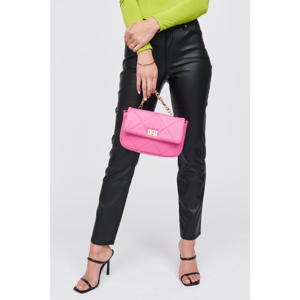 Woman wearing Peony Urban Expressions Emily Crossbody 818209018289 View 2 | Peony