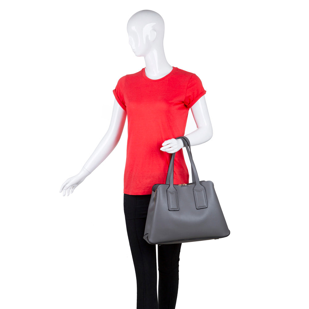 Product Image of Urban Expressions Georgia Satchel NA-840611153319 View 5 | Grey