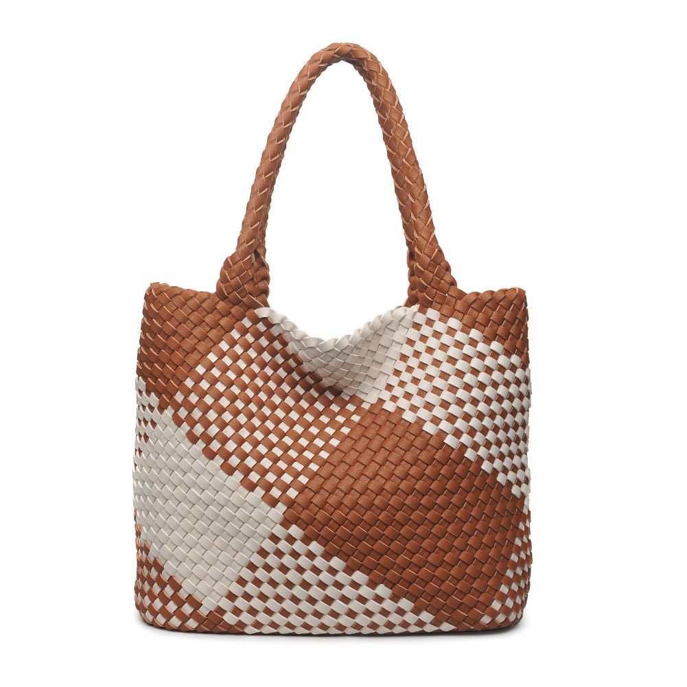 Product Image of Urban Expressions Cebu Tote 840611170767 View 3 | Tan Cream