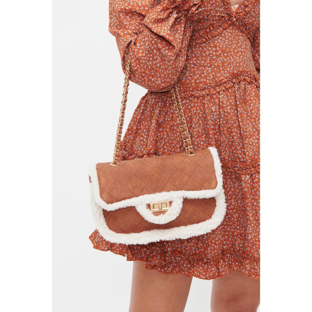 Woman wearing Tan Urban Expressions Dorest Shoulder Bag 840611100979 View 1 | Tan