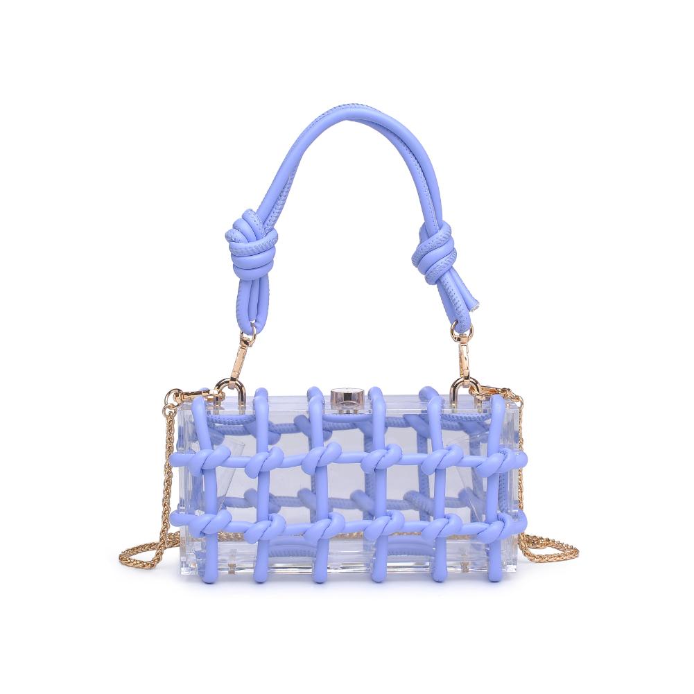 Woman wearing Periwinkle Urban Expressions Mavis Evening Bag 840611191663 View 7 | Periwinkle