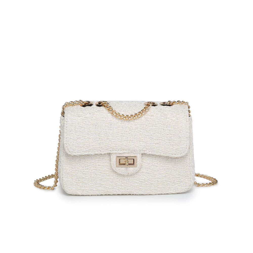 Woman wearing White Urban Expressions Camille Shoulder Bag 818209019712 View 5 | White