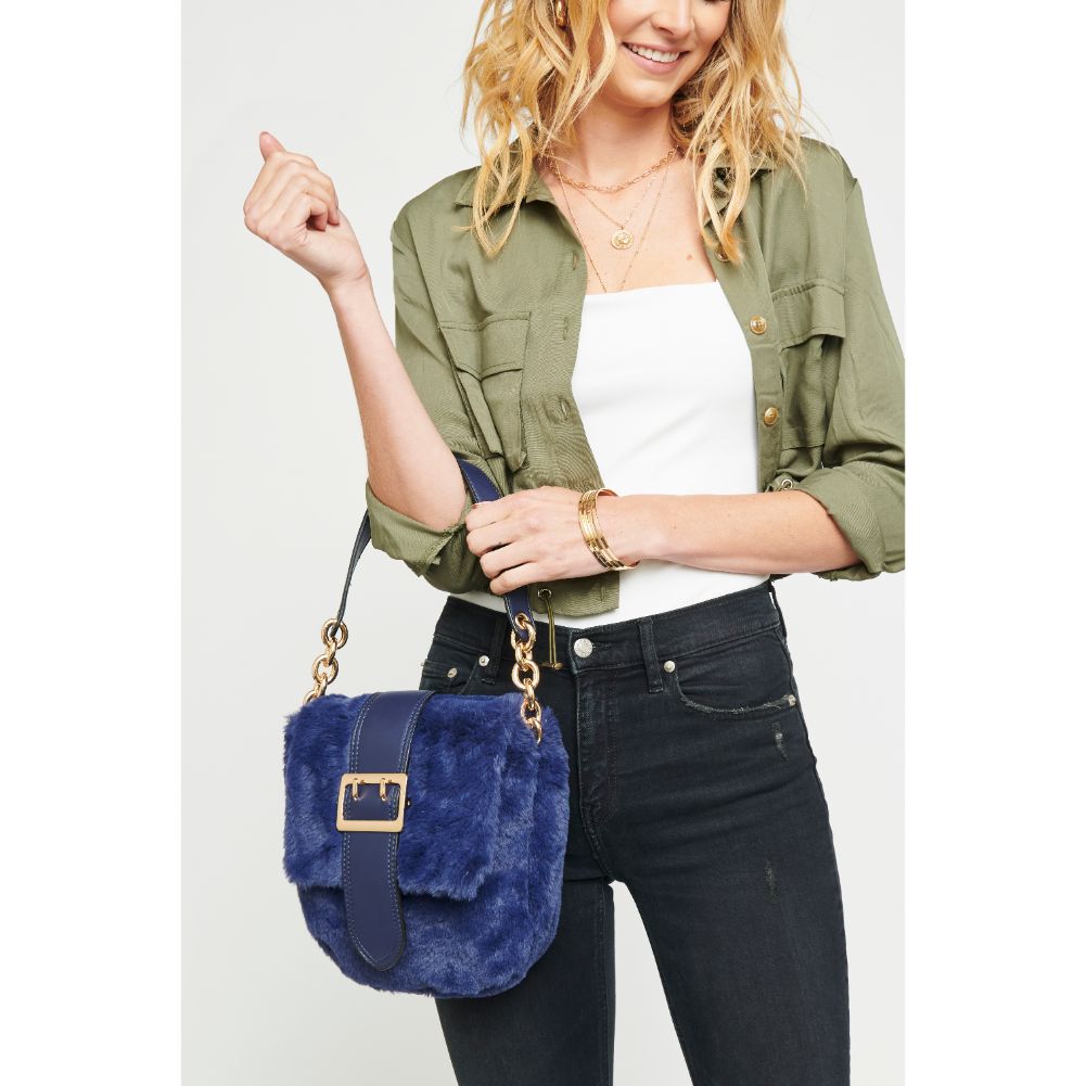 Woman wearing Navy Urban Expressions Sully Crossbody NA-840611154316 View 3 | Navy