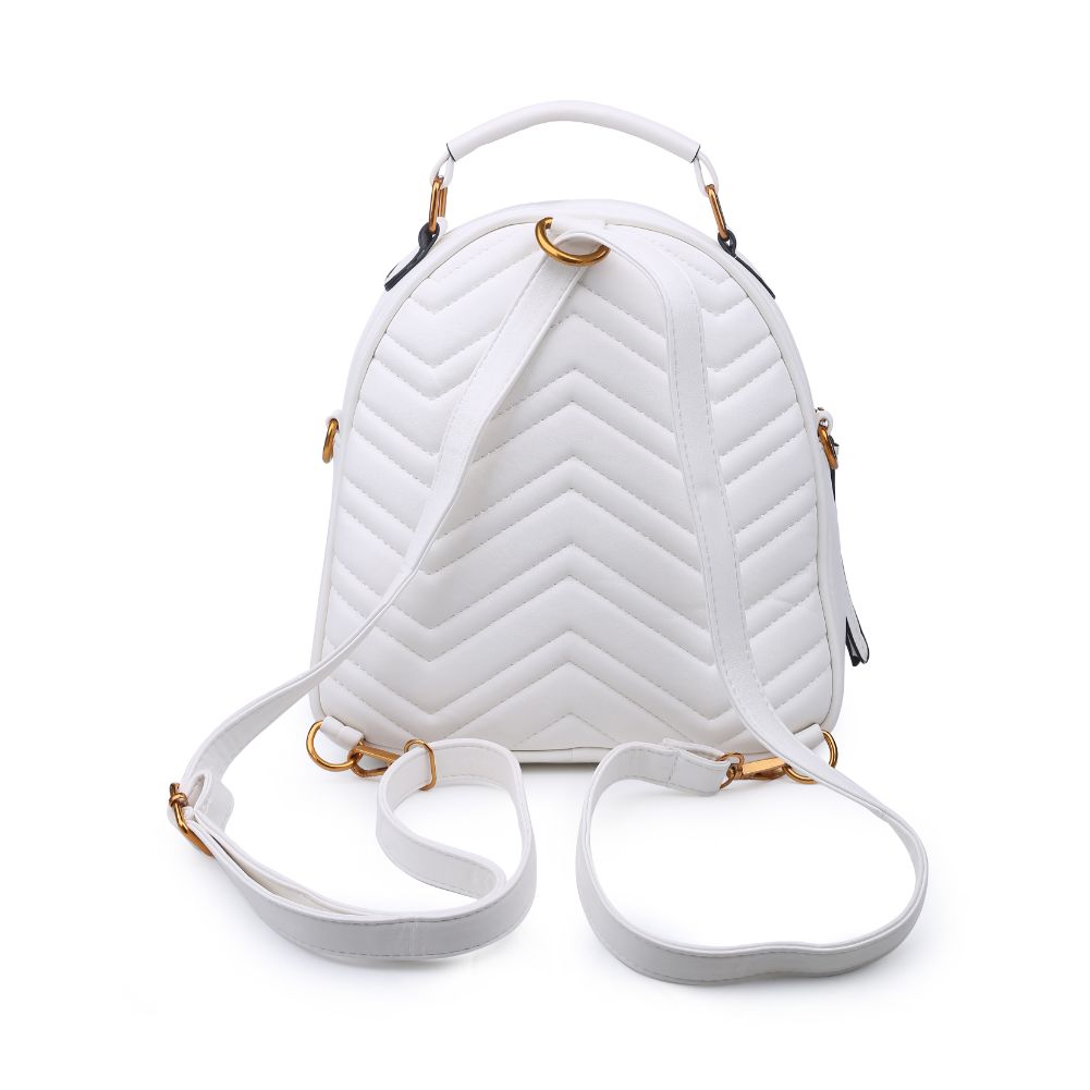 Product Image of Urban Expressions Cameron V Stitch Single Zip Backpack 840611168566 View 3 | White