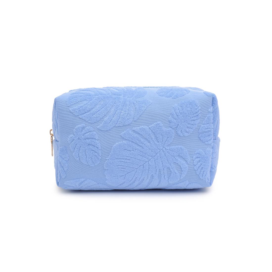 Urban Essentials Palm Breeze Cosmetic & Travel Organizer Pouch 840611195333 View 5 | Light Blue