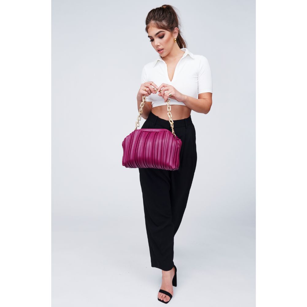 Woman wearing Magenta Urban Expressions Rylee Crossbody 818209011969 View 4 | Magenta