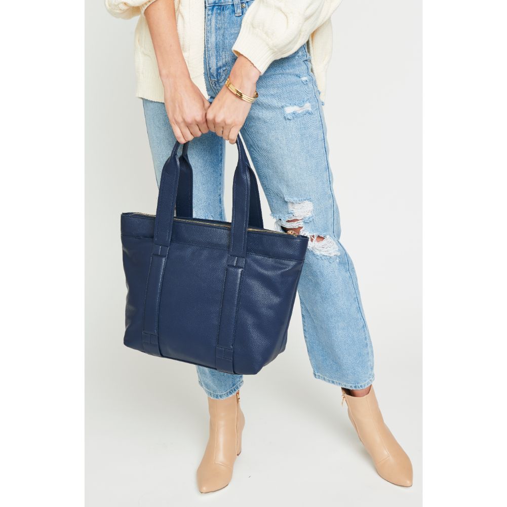 Woman wearing Midnight Blue Urban Expressions Finn Tote NA-840611156051 View 4 | Midnight Blue