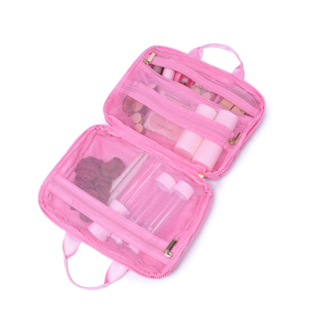 Woman wearing Pink Urban Expressions Petal Plush - Nylon Travel Organizer 840611195166 View 2 | Pink