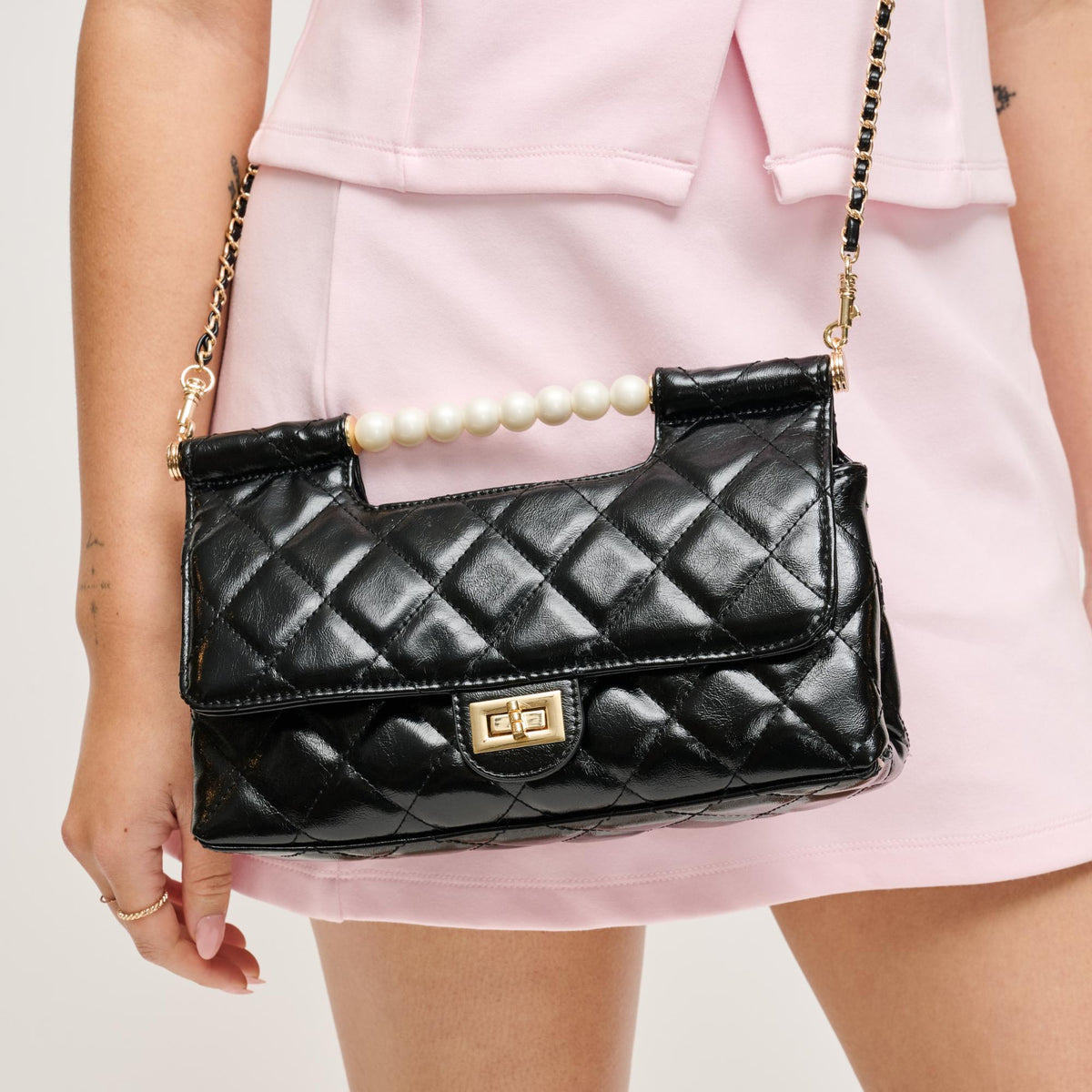 Woman wearing Black Urban Expressions Winslet Crossbody 840504205927 View 1 | Black
