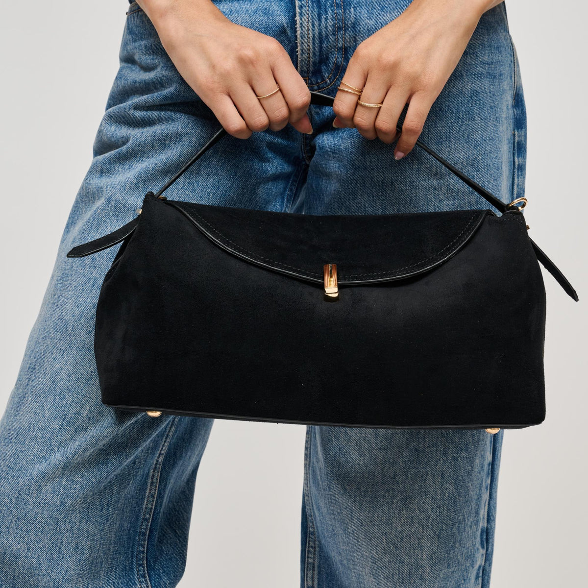Woman wearing Black Urban Expressions Evermore Crossbody 840504212802 View 2 | Black