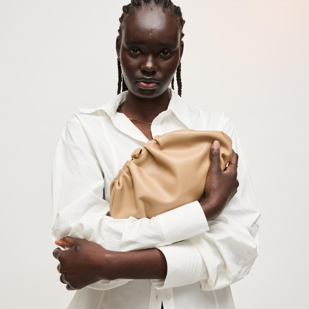 Woman wearing Natural Urban Expressions Jennifer Clutch 840504208218 View 1 | Natural