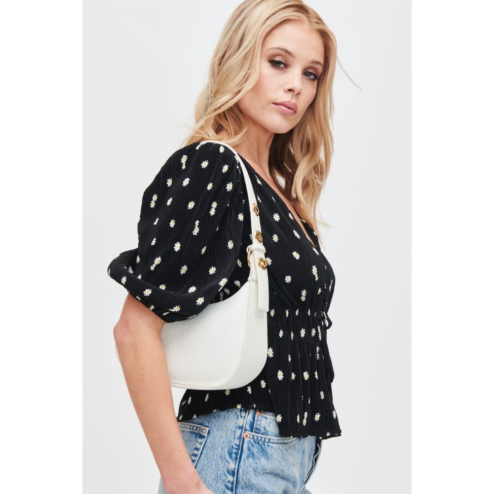 Woman wearing White Urban Expressions Rhoda Shoulder Bag 840611118530 View 1 | White