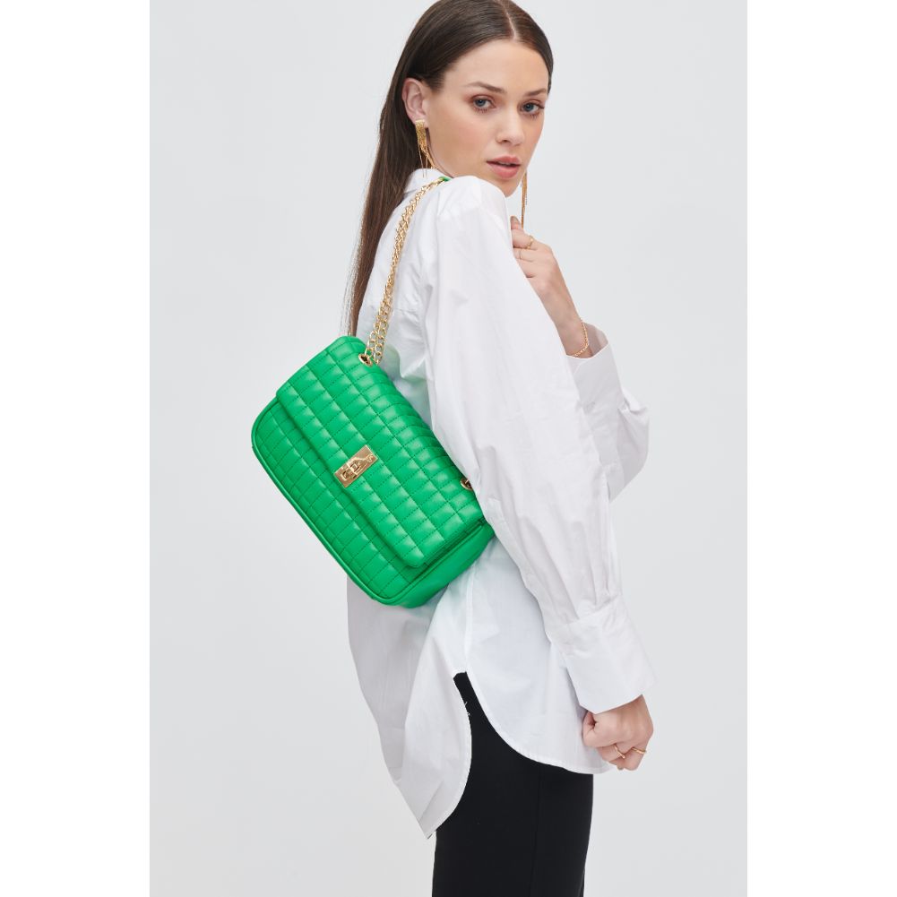 Woman wearing Classic Green Urban Expressions Farah Crossbody 840611107121 View 1 | Classic Green