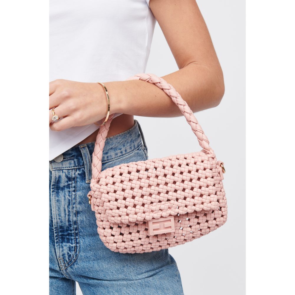 Woman wearing Rose Urban Expressions Imelda Baguette 818209015332 View 1 | Rose