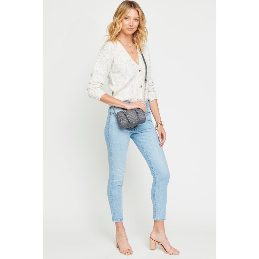 Woman wearing Carbon Urban Expressions Tisha Crossbody 840611175328 View 4 | Carbon