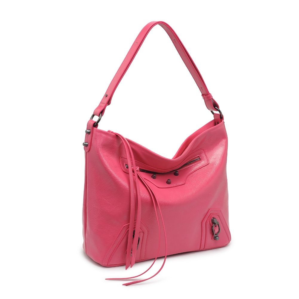 Woman wearing Bubblegum Urban Expressions Yolonda Hobo 840611105660 View 6 | Bubblegum
