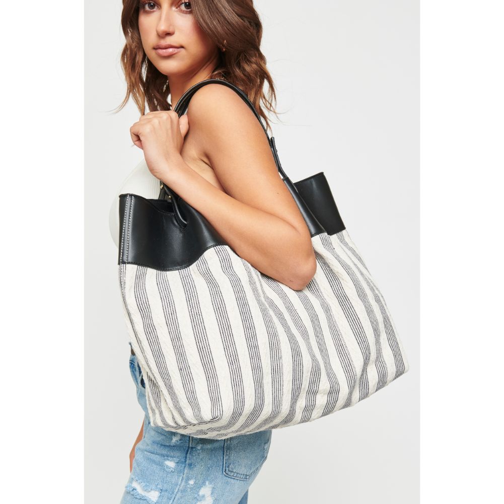 Woman wearing Black Urban Expressions Kiara Tote 840611172310 View 1 | Black