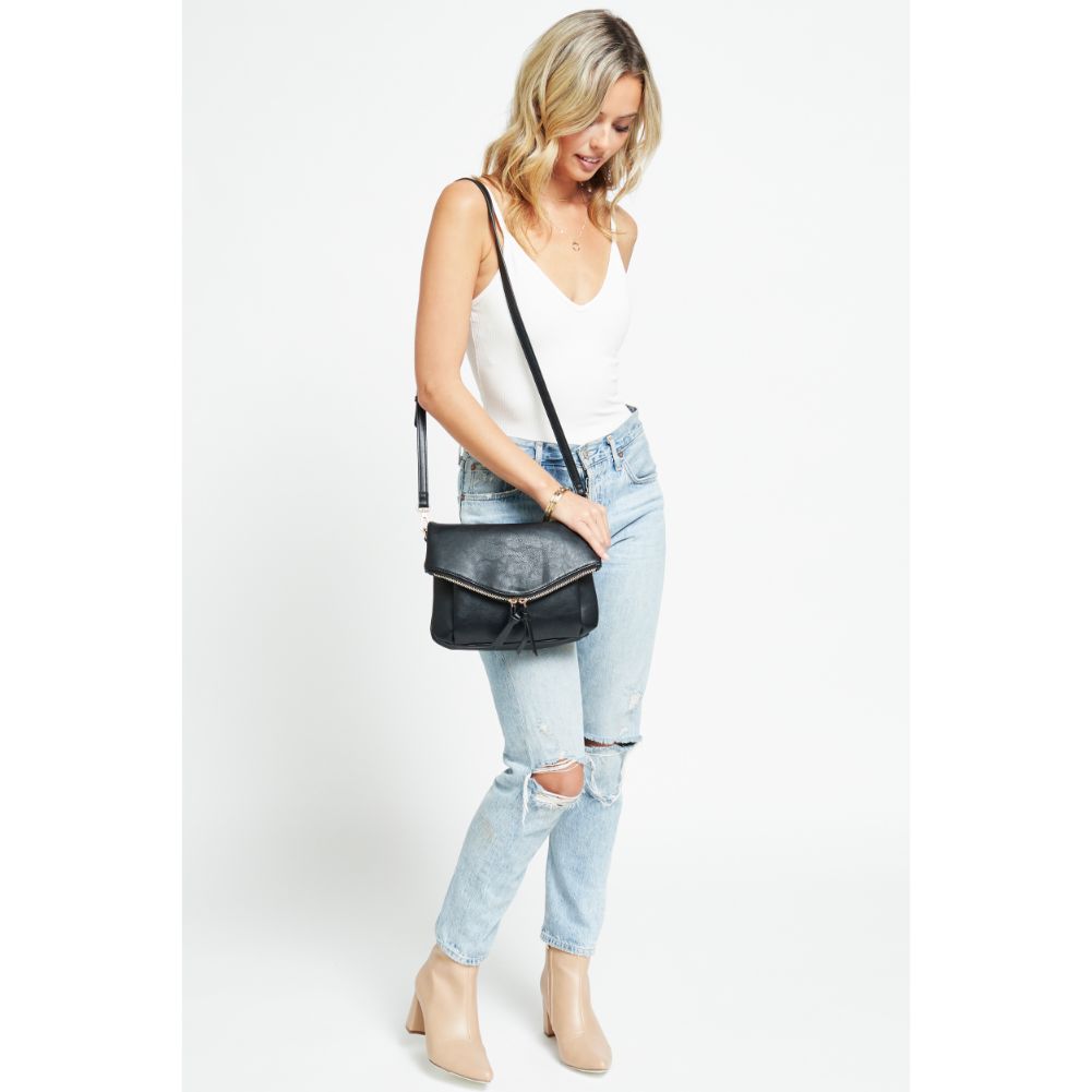 Woman wearing Black Urban Expressions Erin Crossbody 840611178770 View 4 | Black