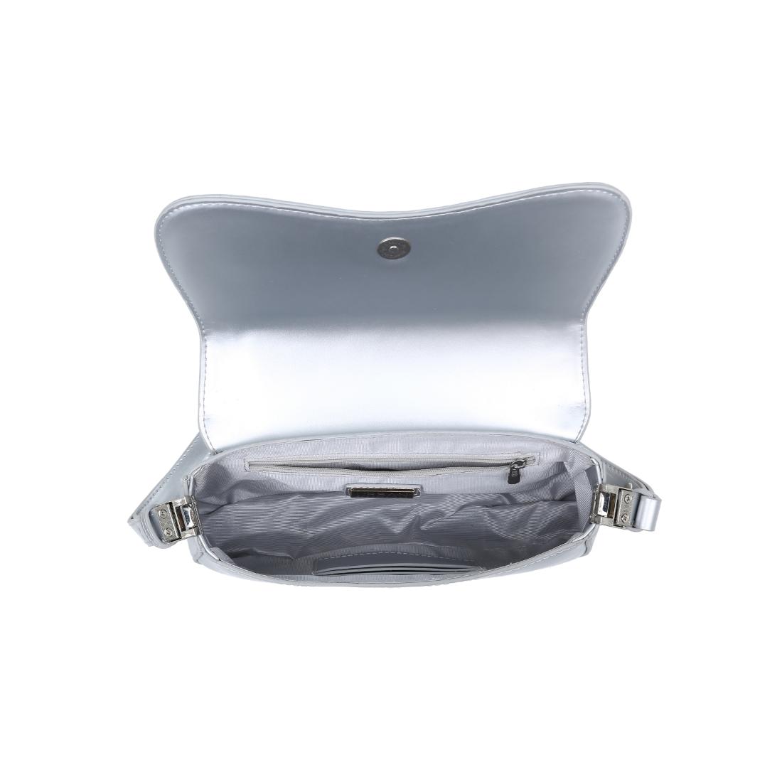 Woman wearing Silver Urban Expressions Max Shoulder Bag 840504208447 View 9 | Silver