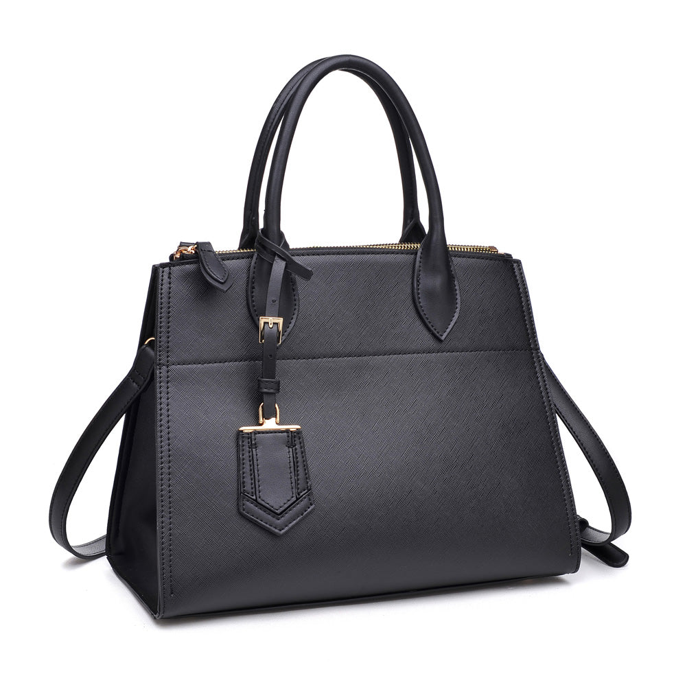 Woman wearing Black Urban Expressions Cooper Satchel NA-840611153548 View 6 | Black