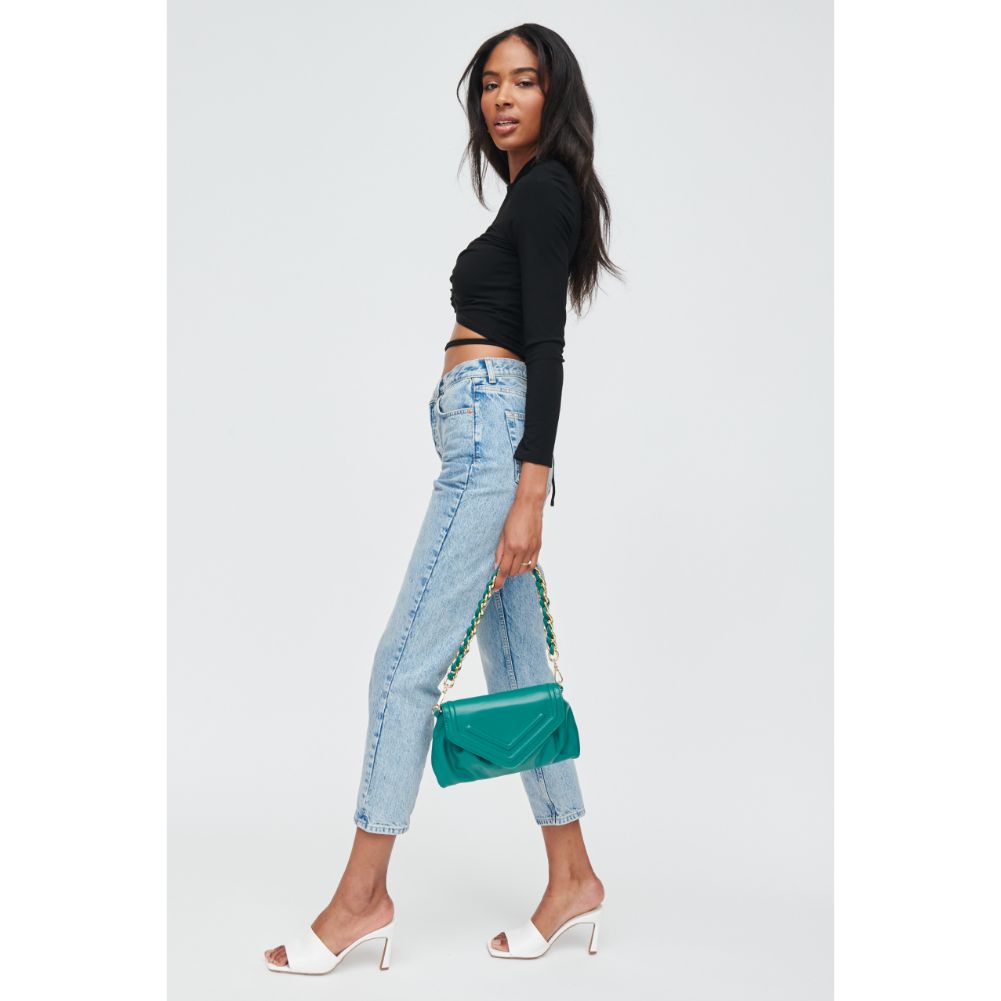 Woman wearing Emerald Urban Expressions Adrienne Crossbody 840611103031 View 2 | Emerald