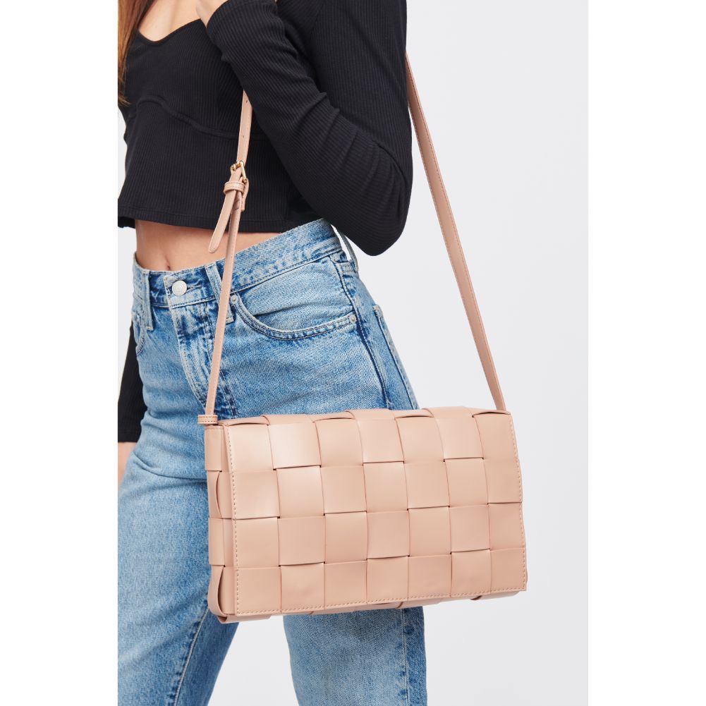 Woman wearing Natural Urban Expressions Olga - Woven Crossbody 818209019323 View 1 | Natural