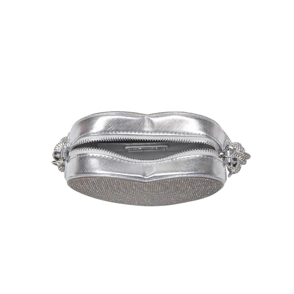 Woman wearing Silver Urban Expressions Corinne Evening Bag 840611191373 View 9 | Silver