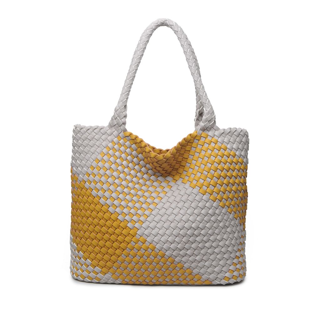 Product Image of Urban Expressions Cebu Tote 840611169600 View 3 | Grey Yellow