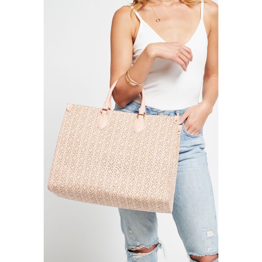 Woman wearing Rose Urban Expressions Esme Tote 840611181633 View 2 | Rose