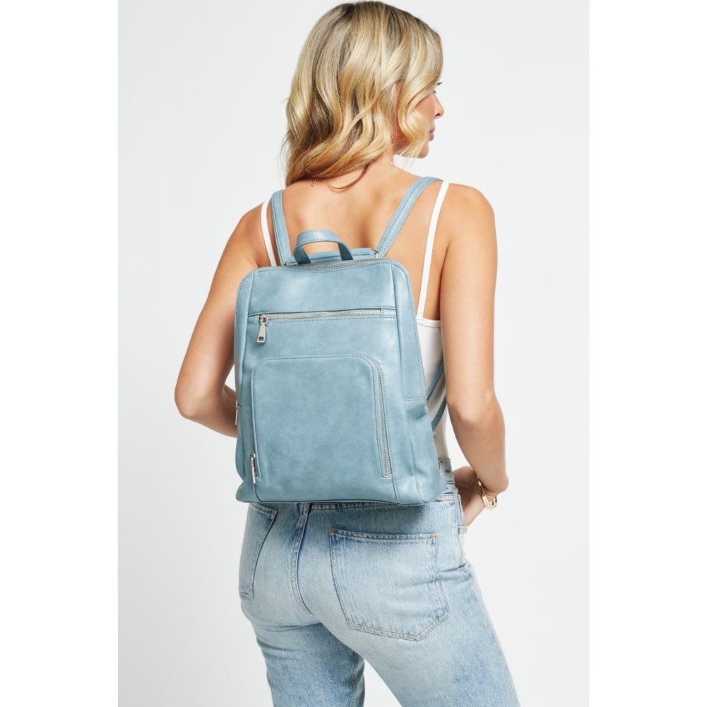 Woman wearing Blue Urban Expressions Gramercy Backpack 840611178695 View 1 | Blue
