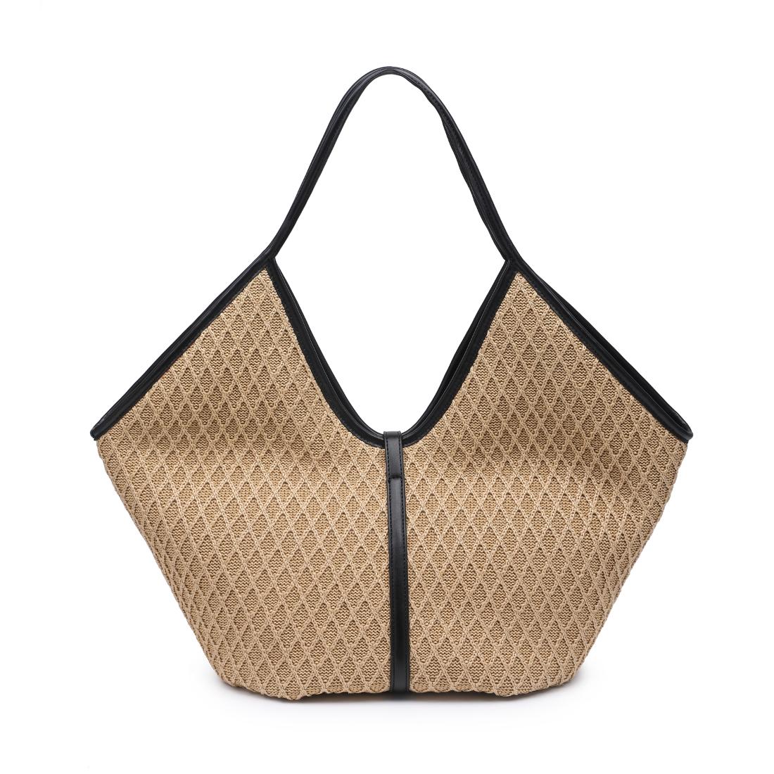 Woman wearing Natural Black Urban Expressions Cienna Tote 840504206412 View 7 | Natural Black