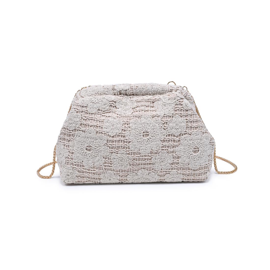 Woman wearing Ivory Urban Expressions Ophelia Clutch 840504204487 View 7 | Ivory