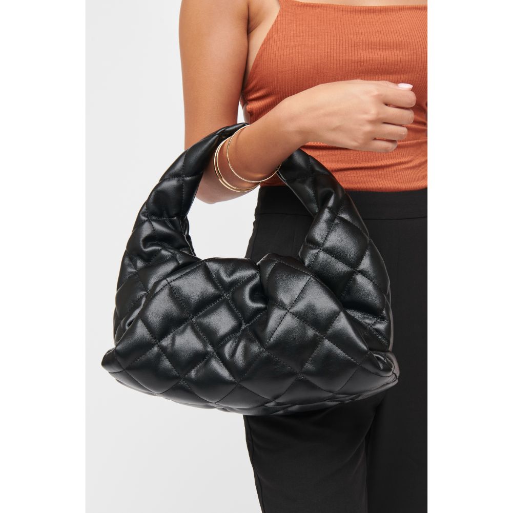 Woman wearing Black Urban Expressions Renee Hobo 840611182500 View 2 | Black