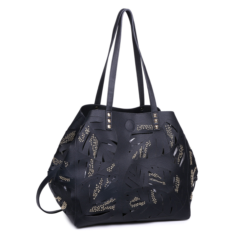 Woman wearing Black Urban Expressions Aruba Tote NA-840611141637 View 6 | Black