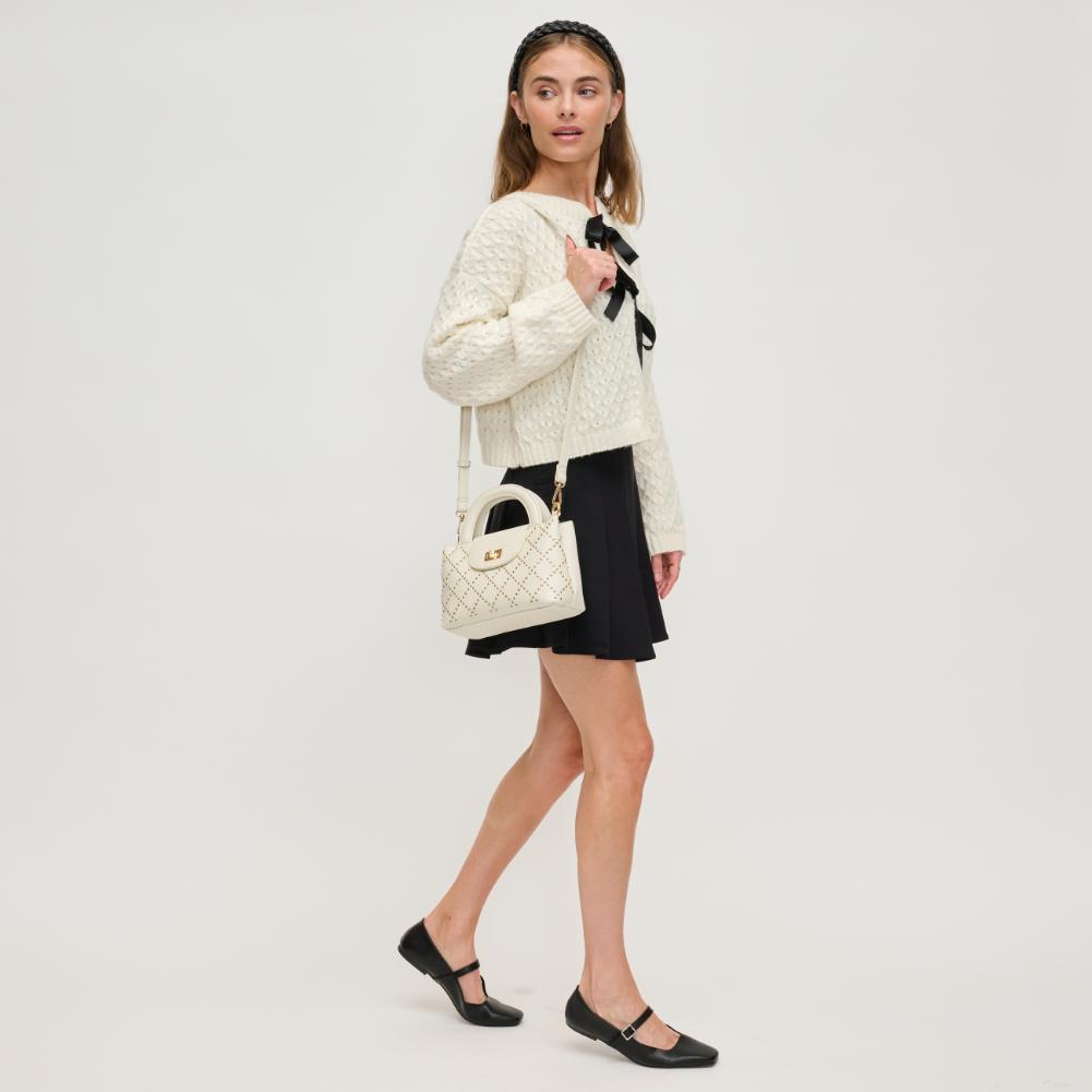 Woman wearing Ivory Urban Expressions Lucianna Crossbody 840611134943 View 4 | Ivory