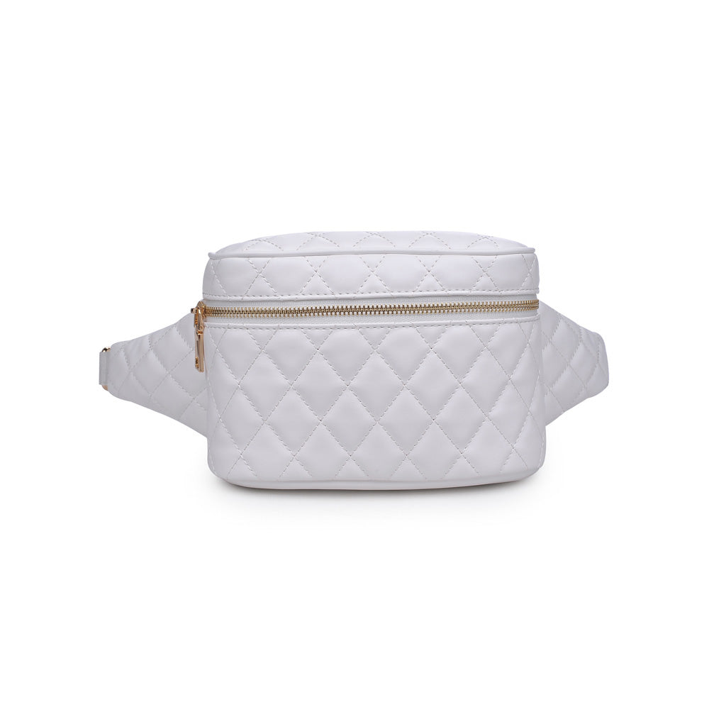 Woman wearing White Urban Expressions Hawthorn Belt Bag NA-840611158581 View 5 | White