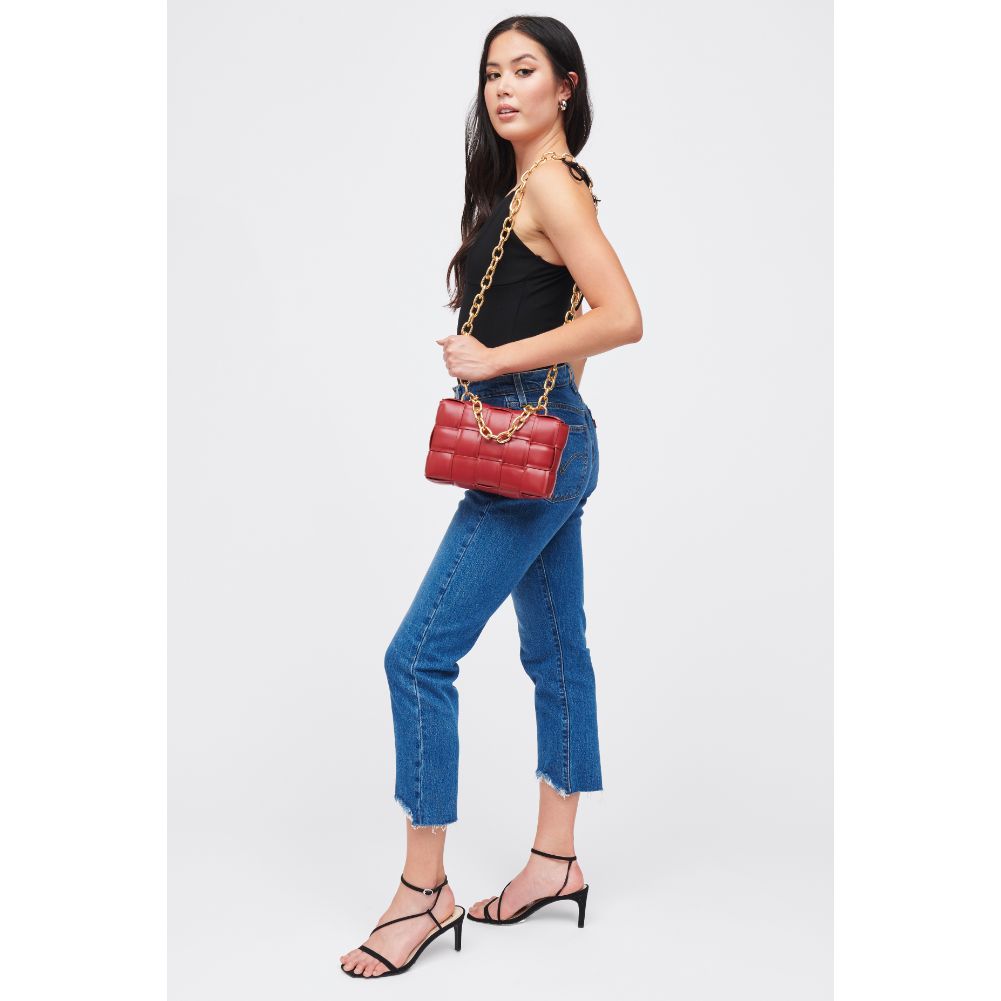 Woman wearing Merlot Urban Expressions Ines Crossbody 840611185488 View 4 | Merlot