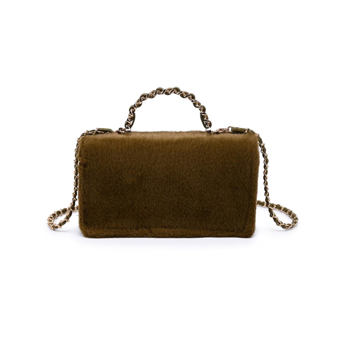 Urban Expressions Lulu - Fur Crossbody 840504212420 View 3 | Golden Olive