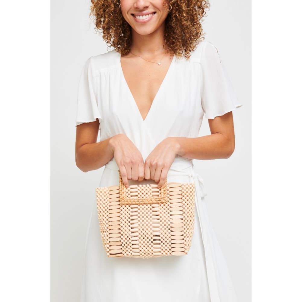 Woman wearing Beige Urban Expressions Del Mar Tote 840611178831 View 4 | Beige