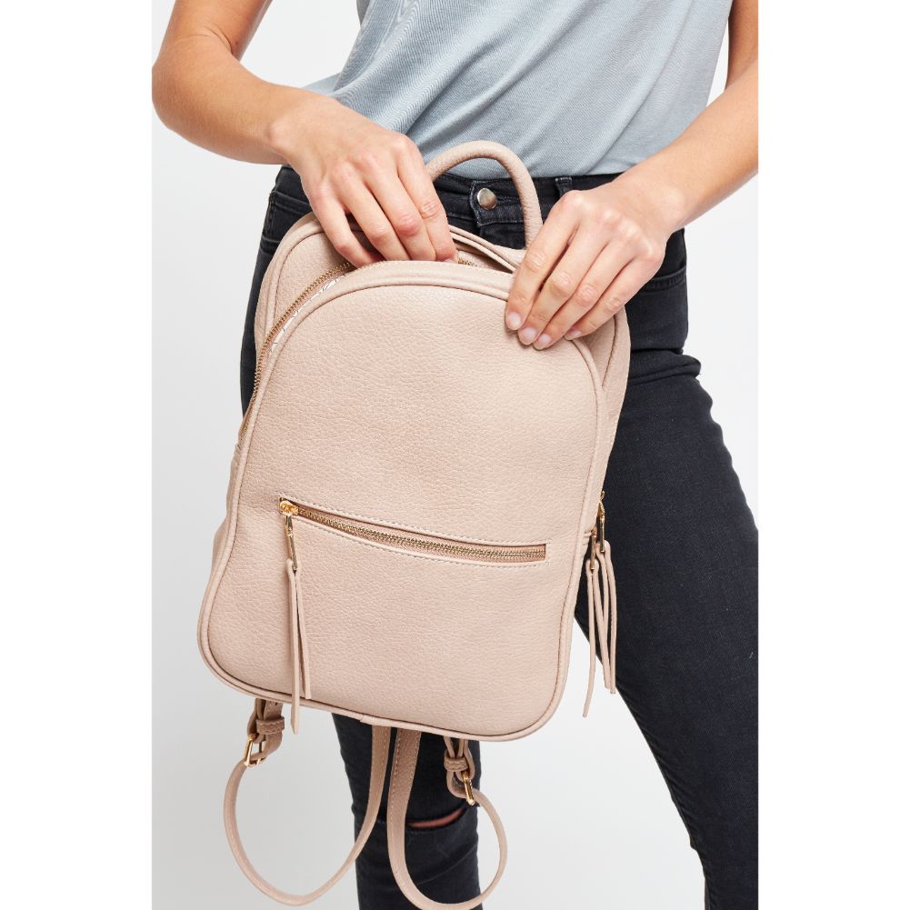 Woman wearing Almond Urban Expressions Mercer Backpack 840611178879 View 4 | Almond