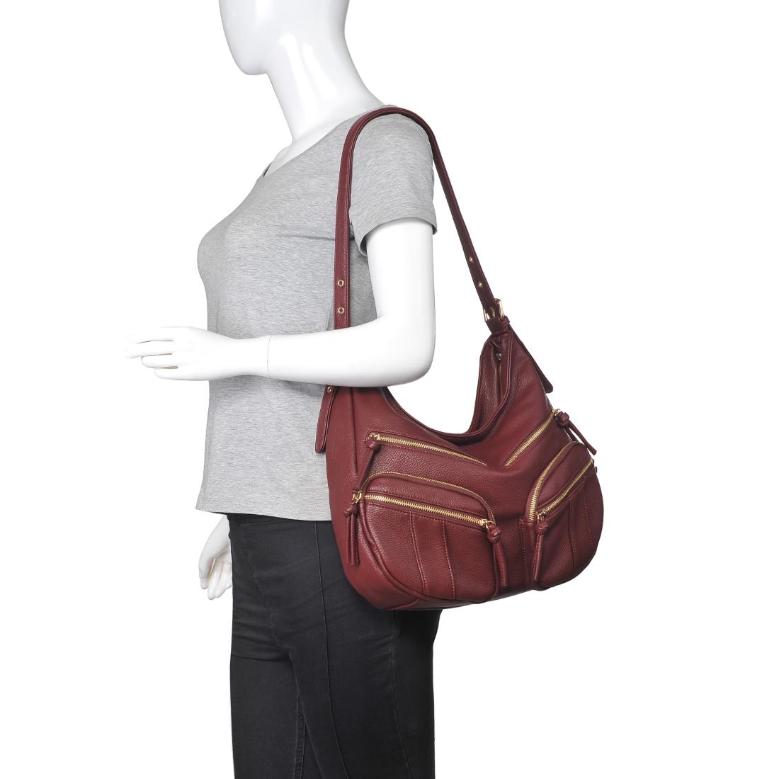Product Image of Urban Expressions Christine Hobo 840611198952 View 5 | Burgundy