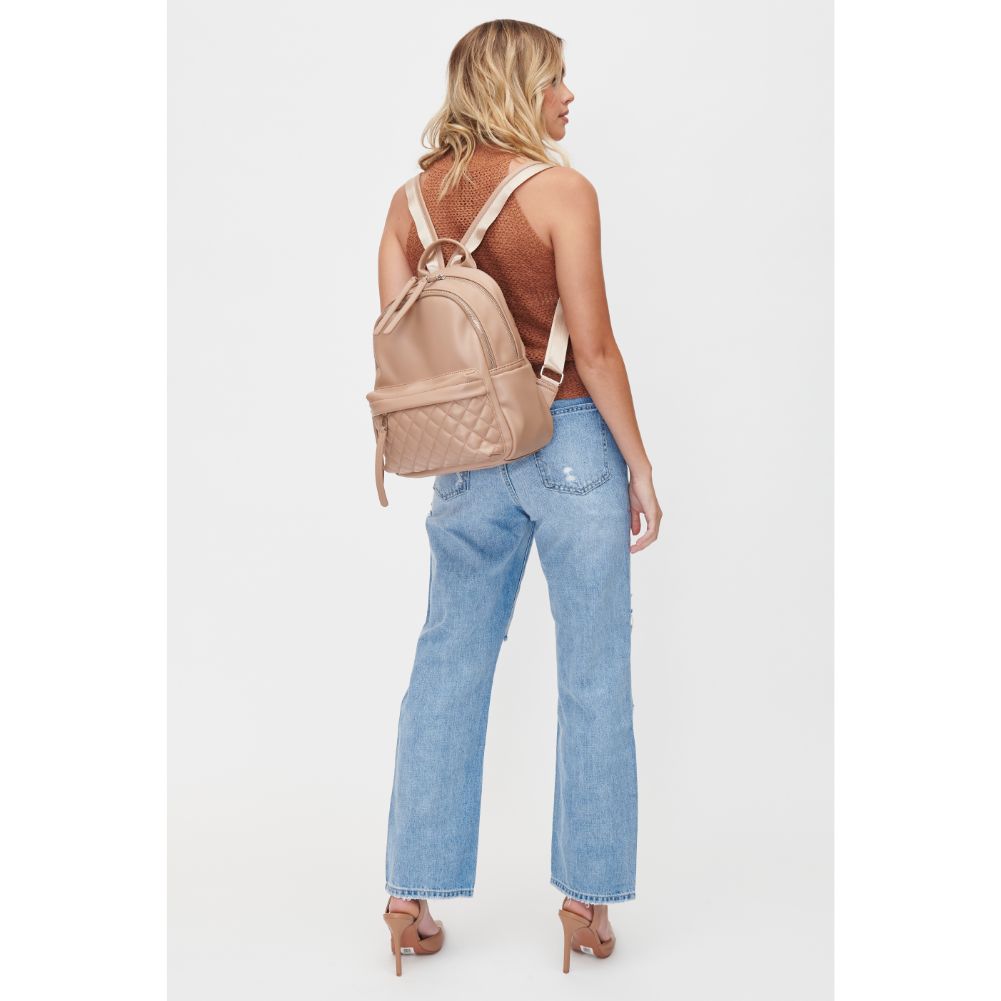 Woman wearing Natural Urban Expressions Briana Backpack 818209011914 View 3 | Natural